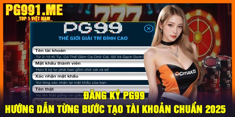 Đăng ký PG99 – Hướng dẫn từng bước tạo tài khoản chuẩn 2025