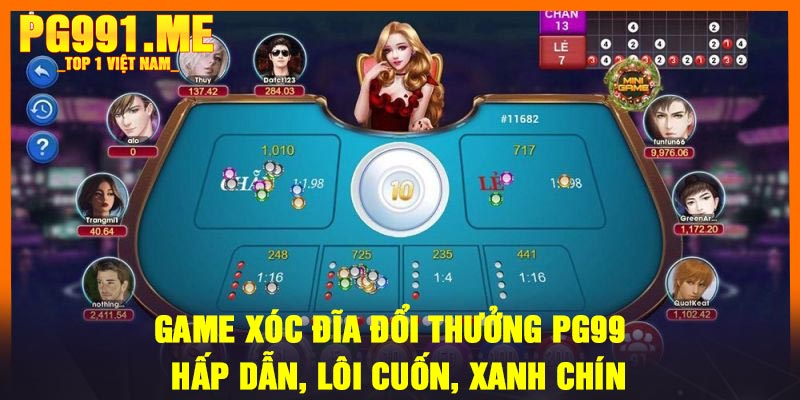 Game xóc đĩa đổi thưởng PG99 - Hấp dẫn, lôi cuốn, xanh chín